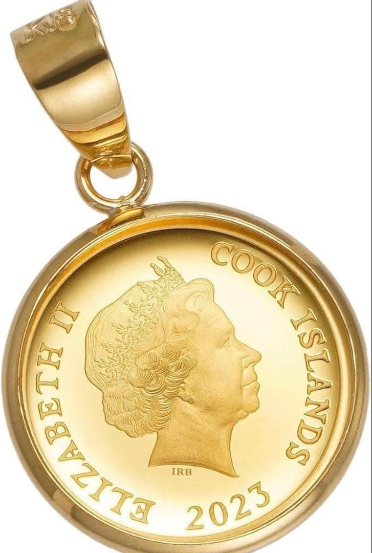 24金と18金コンビ ゴールデンレトリバー ペンダントトップ 新品