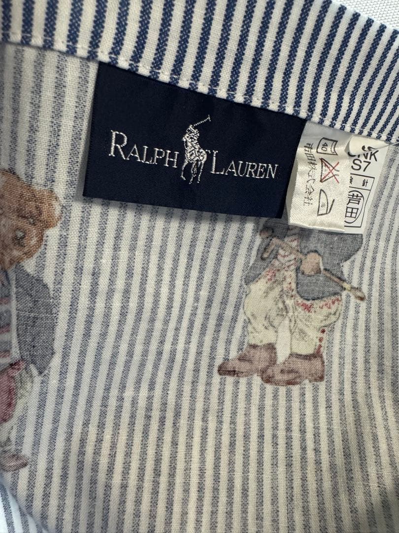 ラルフローレン ポロベア柄 シングル フラットシーツ 日本製 未使用