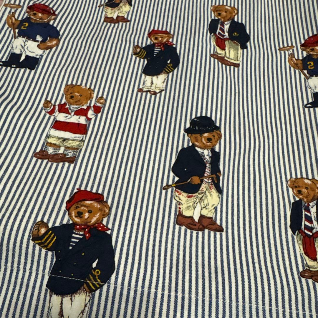 ラルフローレン ポロベア柄 シングル フラットシーツ 日本製 未使用