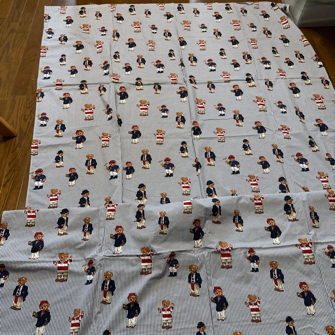 ラルフローレン ポロベア柄 シングル フラットシーツ 日本製 未使用