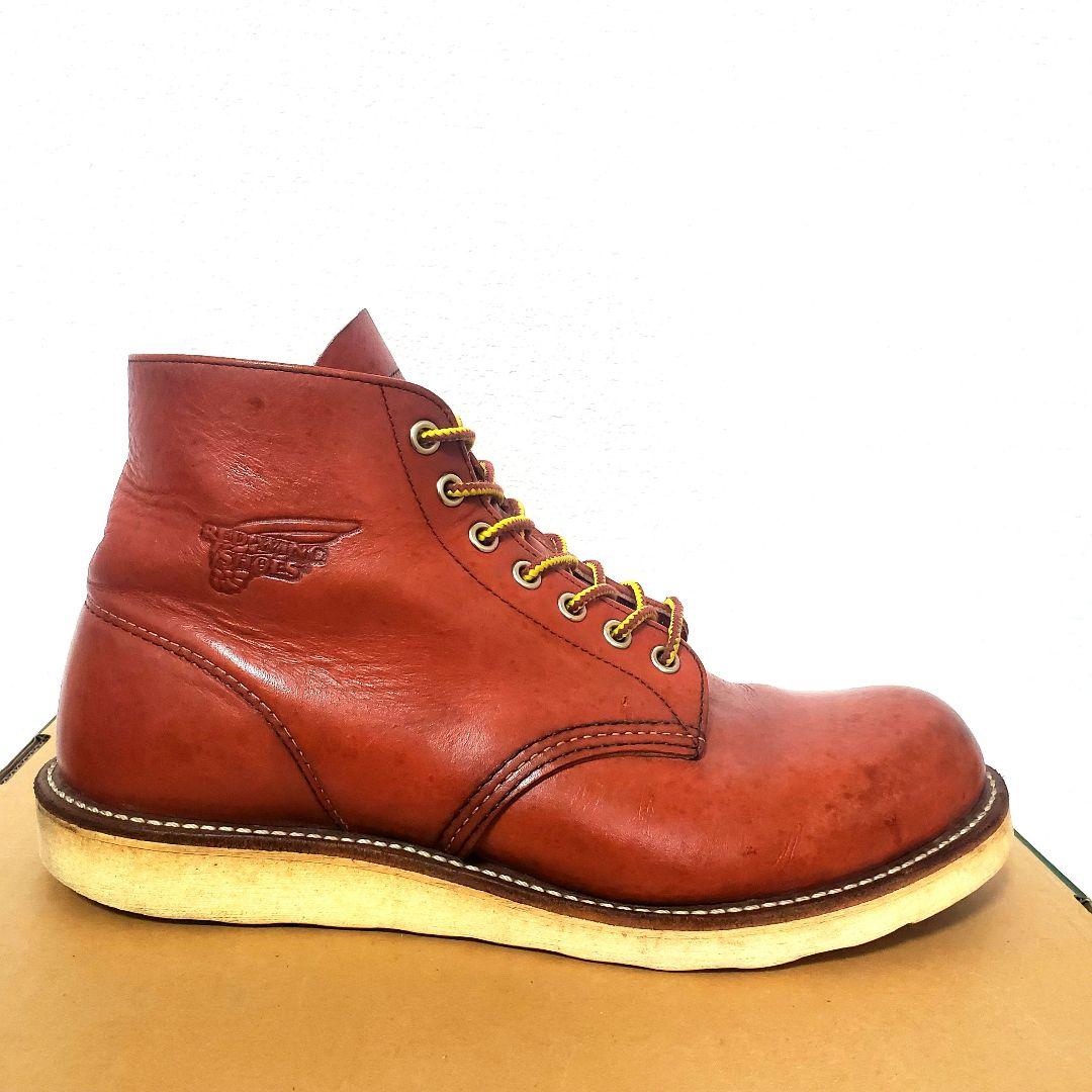 RED WING 8166 サイド羽刻印 8.5D 10年製 赤茶 プレーントゥ