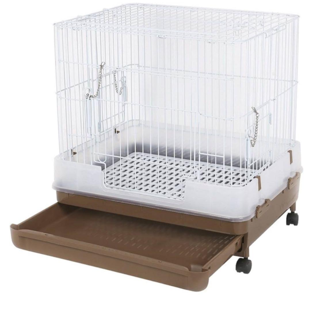 マルカン うさぎのカンタンおそうじケージ H50B ブラウン MR-994