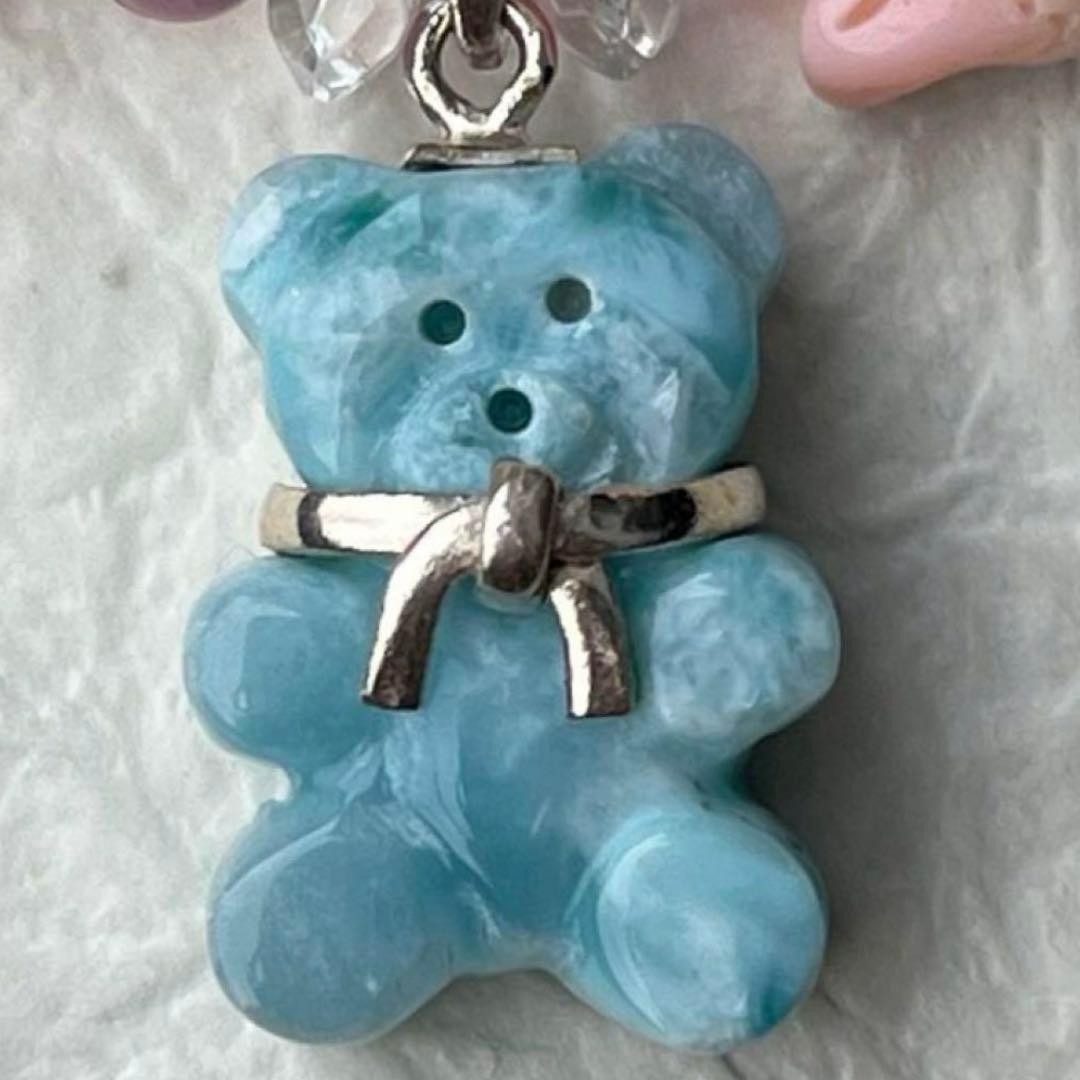 まゆ様♥️ブレス2本♡ラリマー くま＆ストロベリークォーツ苺天然石ブレスレット