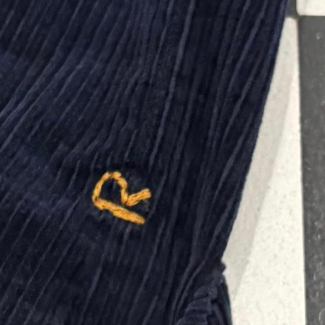 美品 45R R刺繍 インディゴライトコーデュロイ テーラードジャケット 3 L