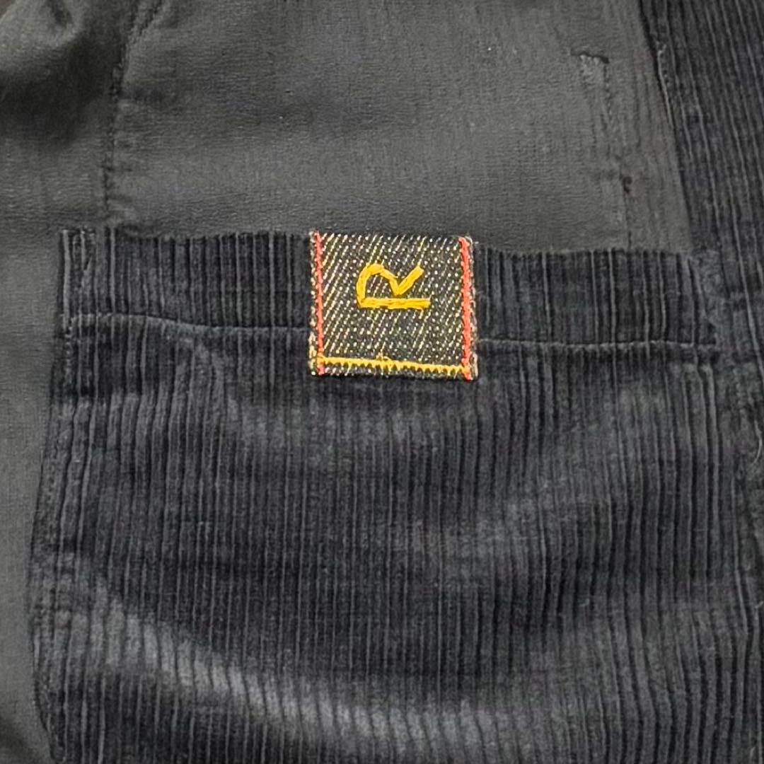 美品 45R R刺繍 インディゴライトコーデュロイ テーラードジャケット 3 L