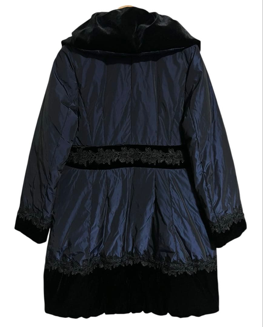 美品♡ 主役級 スーパービューティー ベルベット 薔薇 プリンセス ダウンコート