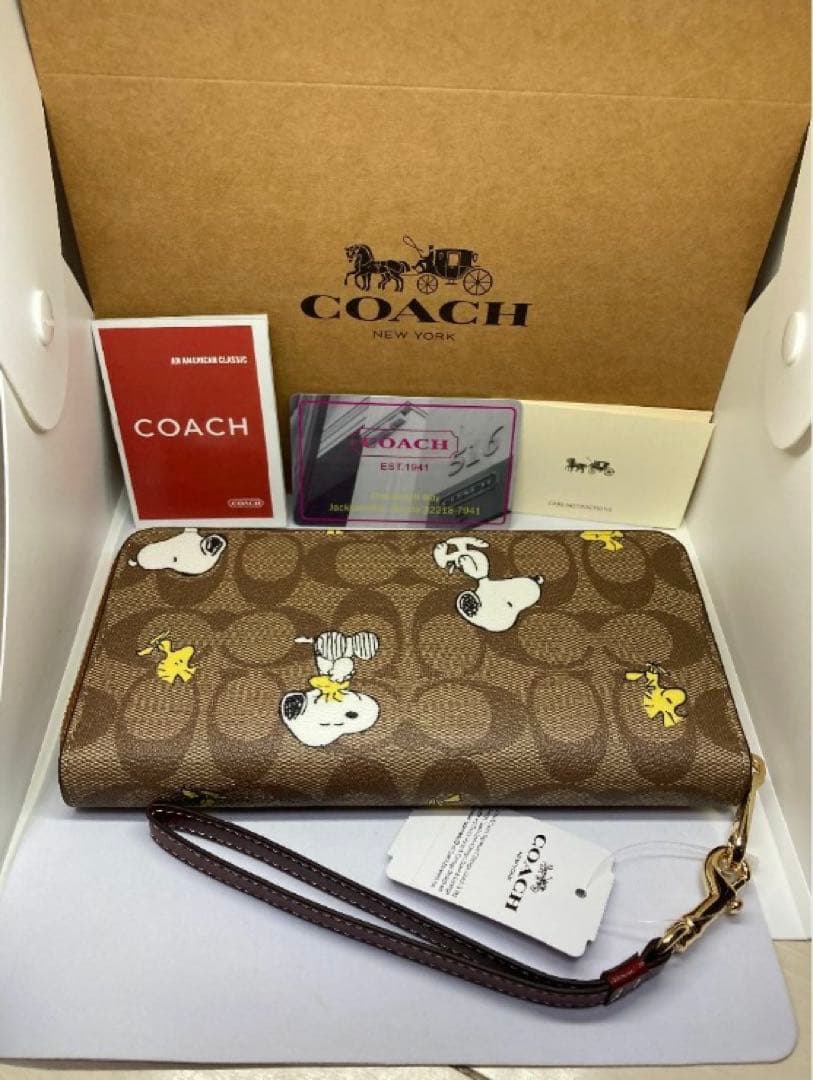COACH　コーチ　CE705　長財布　コーチ×ピーナッツ(Peanuts)