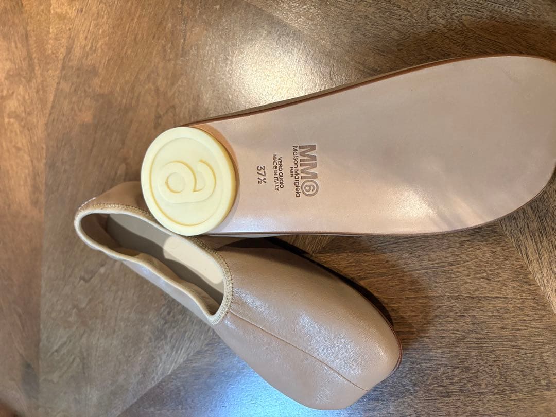 【新品・未使用品】MM6 ベージュ フラットシューズ