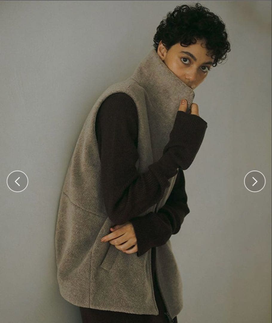 ETRE TOKYO メルトンフリースベスト（ベージュ）