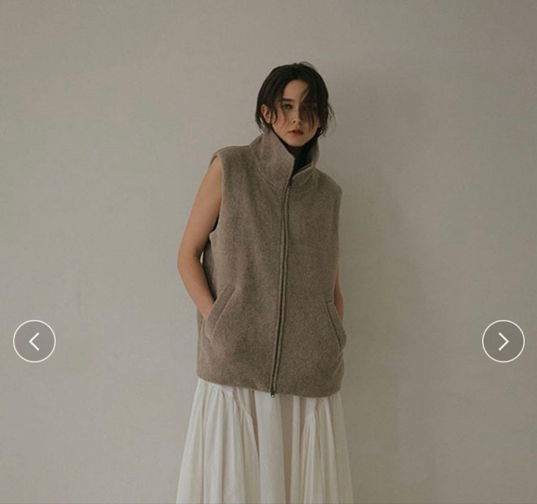 ETRE TOKYO メルトンフリースベスト（ベージュ）
