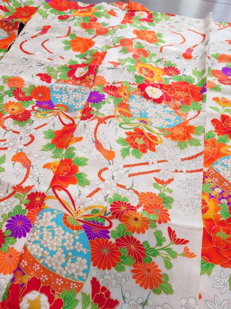 着物　女の子　5歳　7歳　七五三　単衣