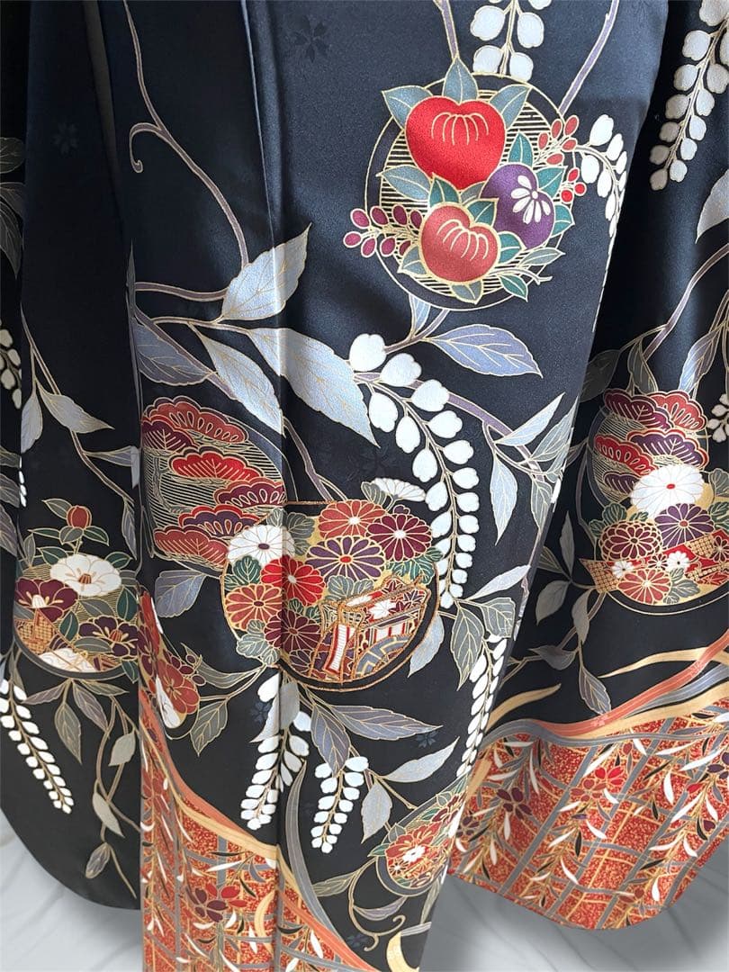 ゆーみん  上代100万円 手描き友禅ファーショール付き 振袖 フルセット