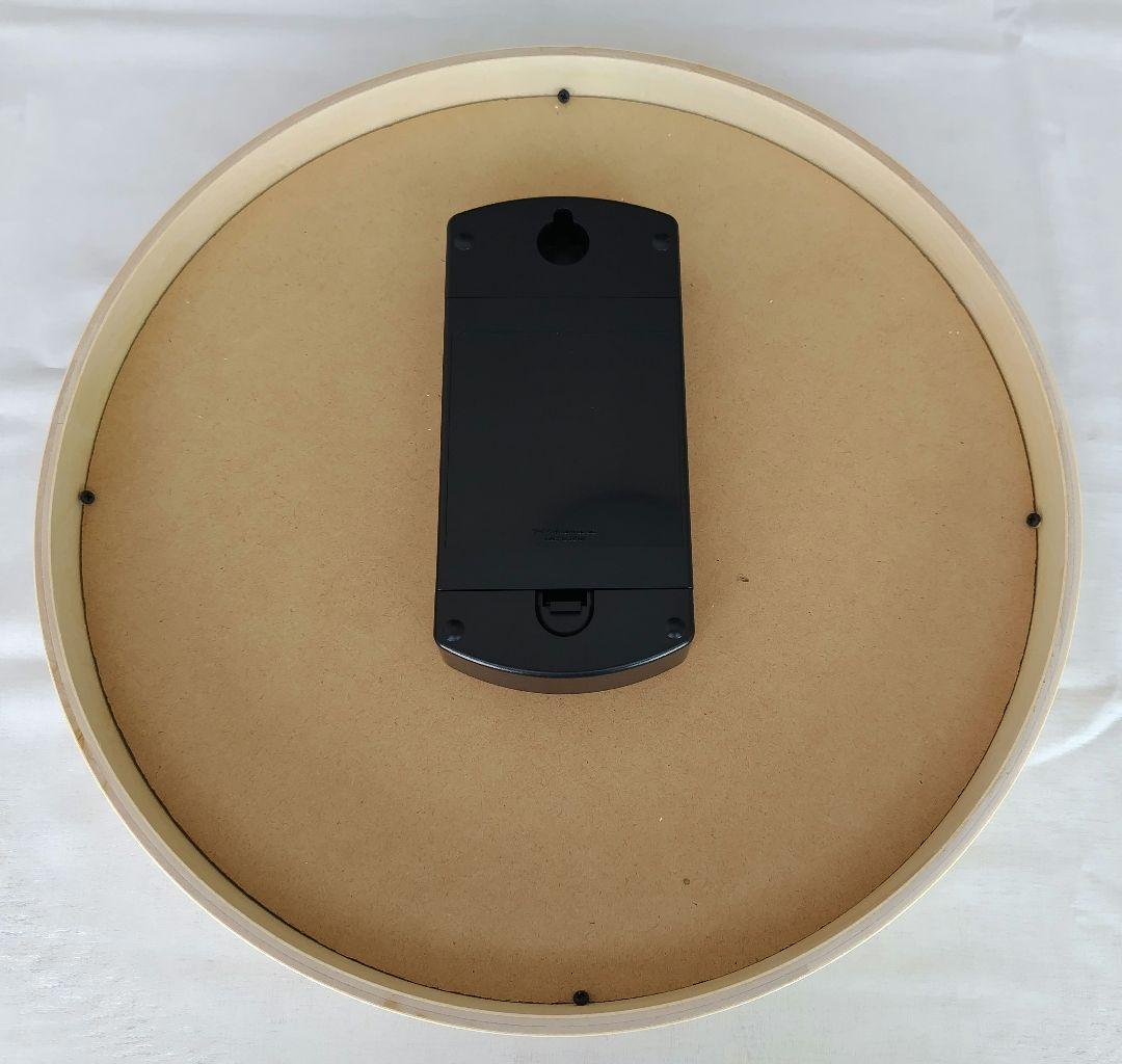 【未使用】レムノス　電波掛け時計　ブラウン