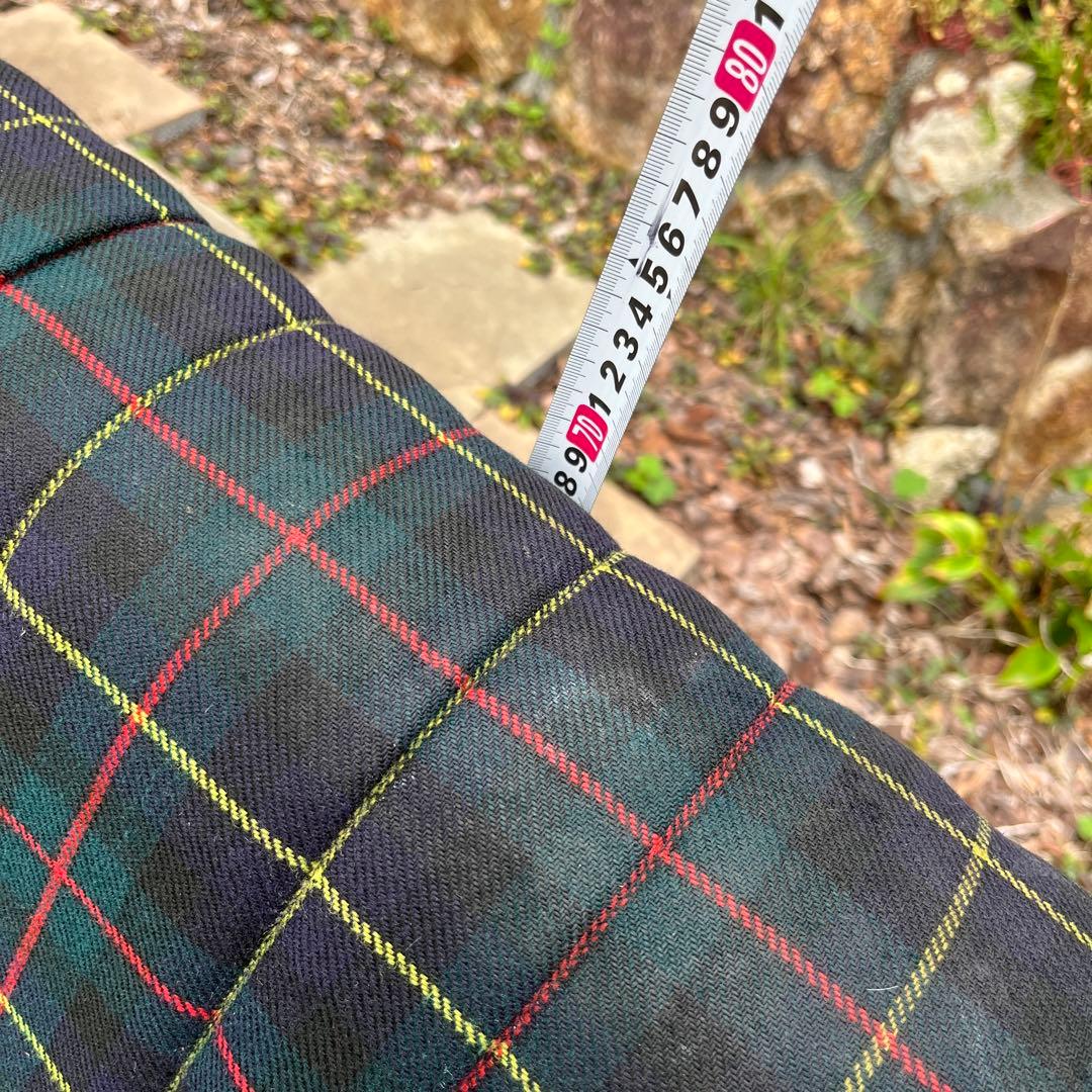 希少 昭和 タータンチェック柄 3人掛けソファ