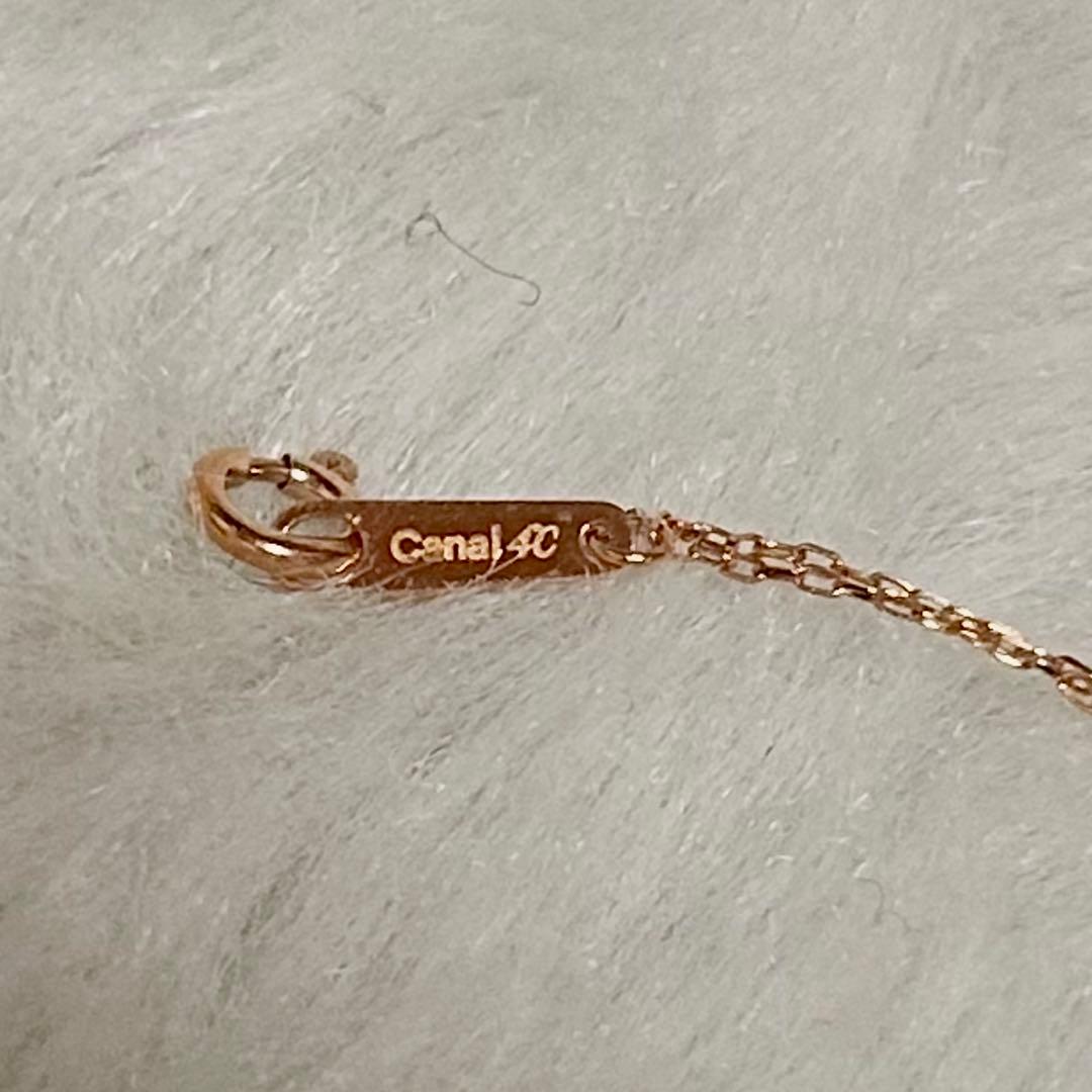 Canal 4°C K10ピンクゴールド しずくモチーフ ネックレス