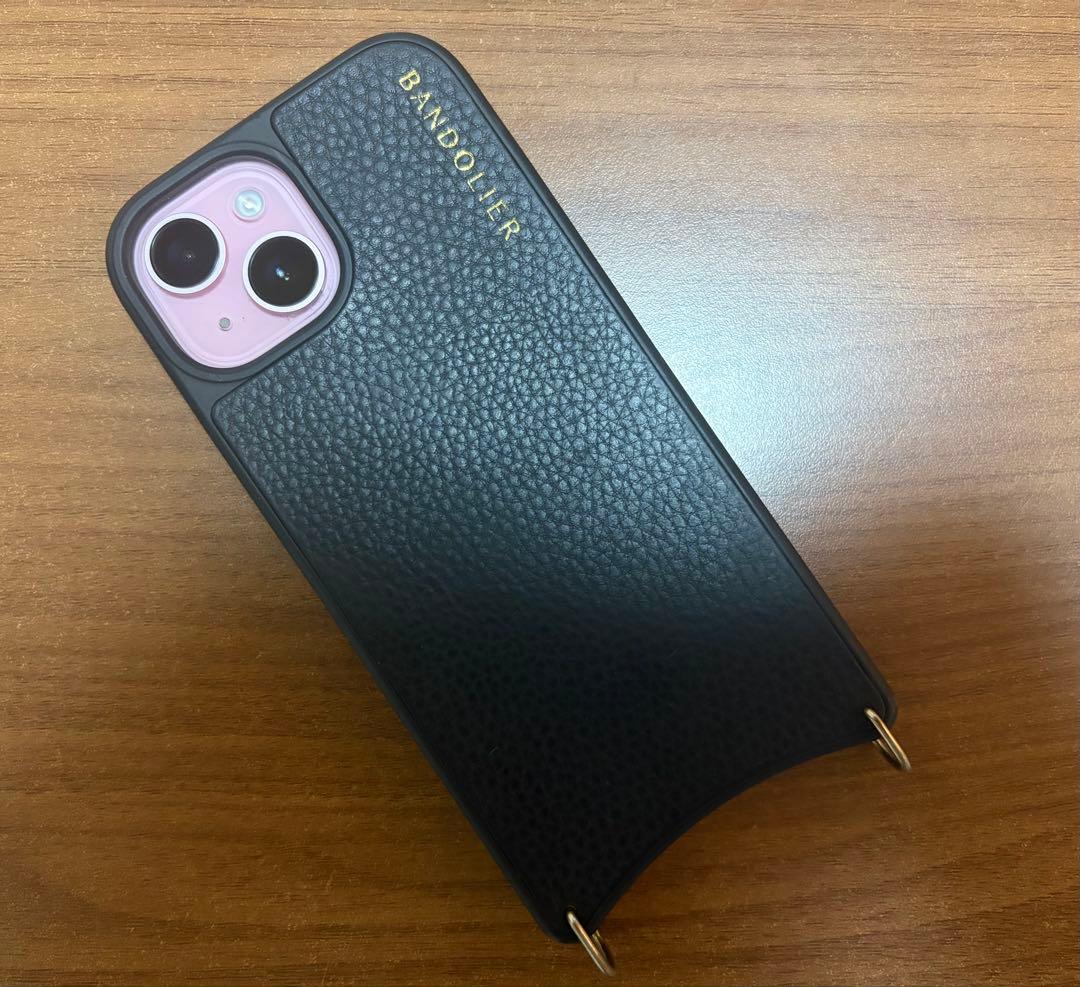 BANDOLIER ブラックショルダーケースiPhone15スマホケース