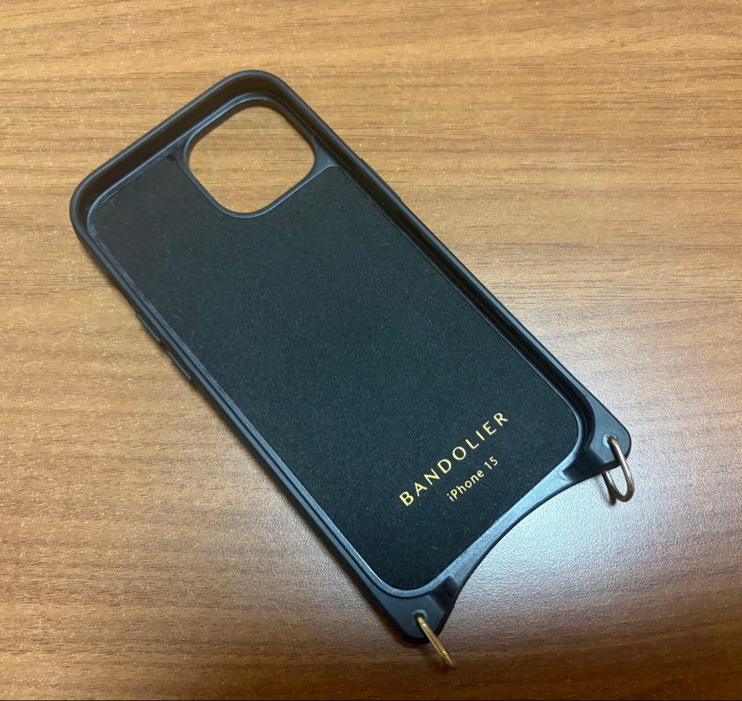 BANDOLIER ブラックショルダーケースiPhone15スマホケース