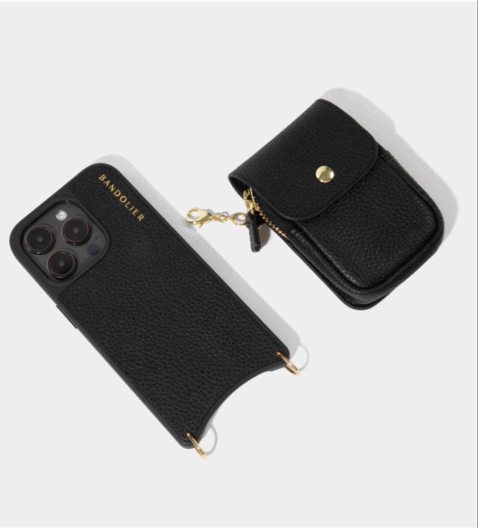 BANDOLIER ブラックショルダーケースiPhone15スマホケース