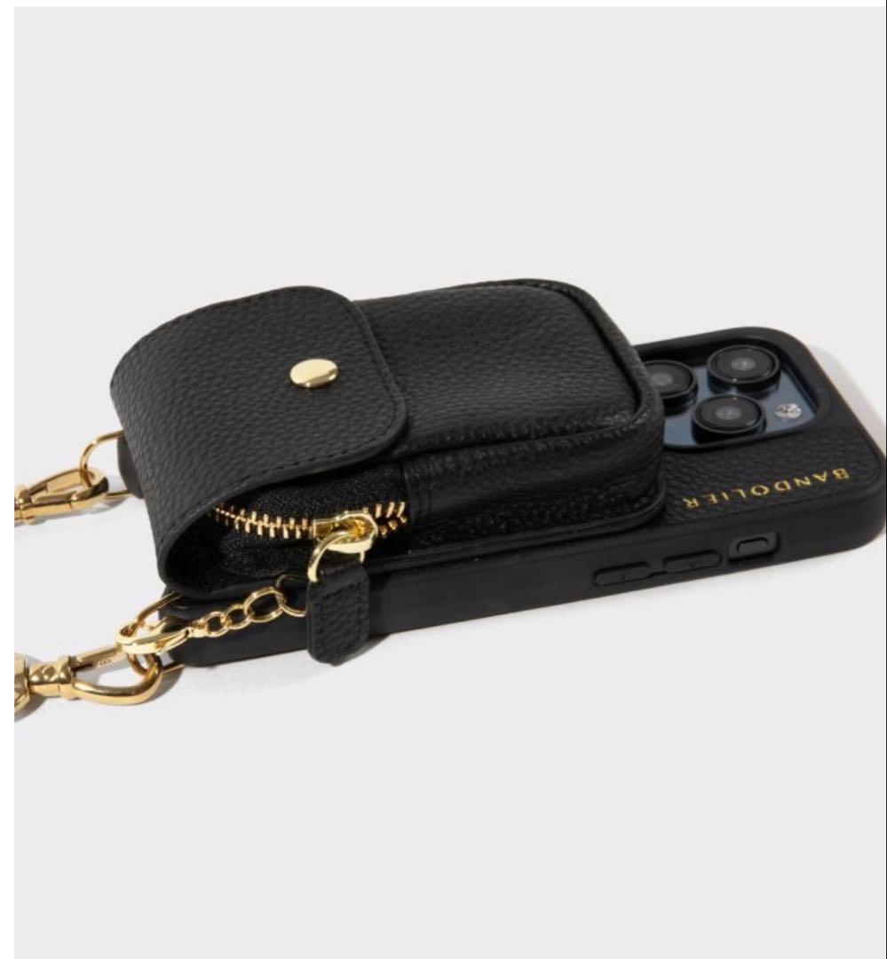 BANDOLIER ブラックショルダーケースiPhone15スマホケース