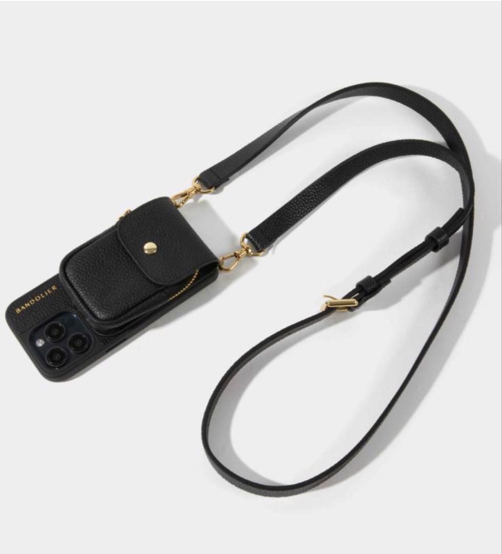 BANDOLIER ブラックショルダーケースiPhone15スマホケース