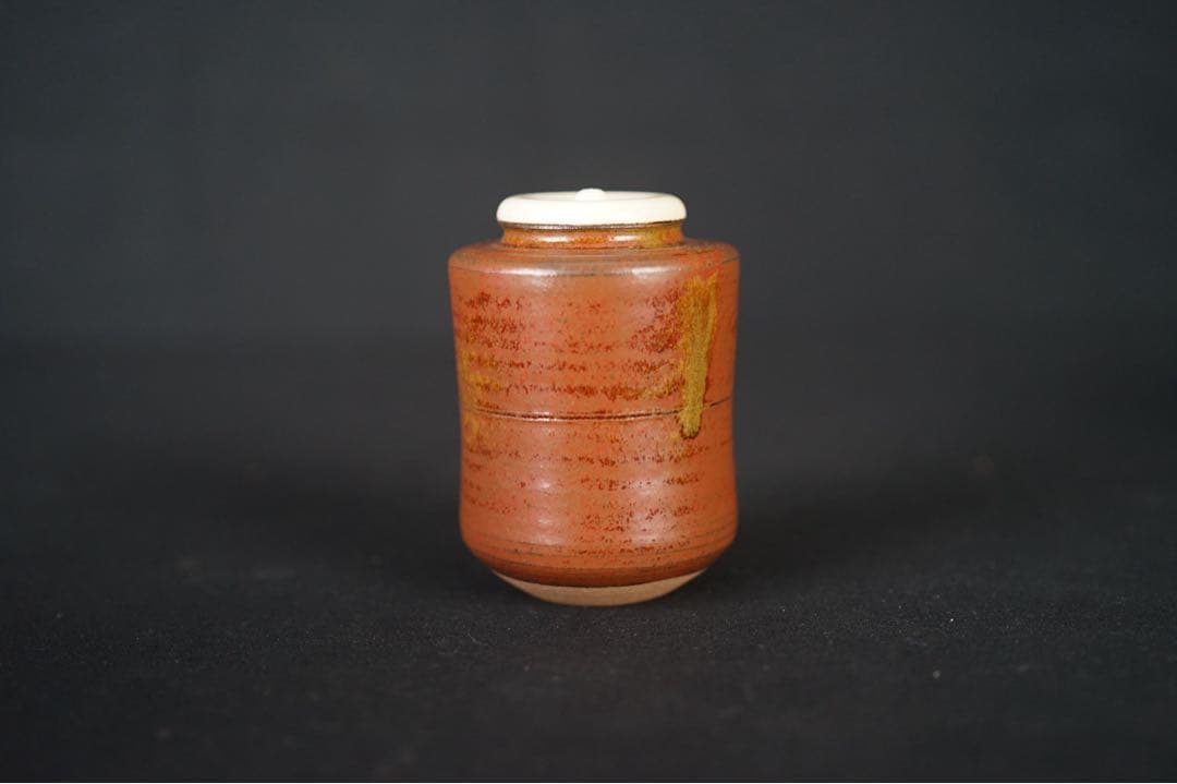 鬼丸碧山 作 高取茶入 共箱 仕覆付 茶道具 保証品