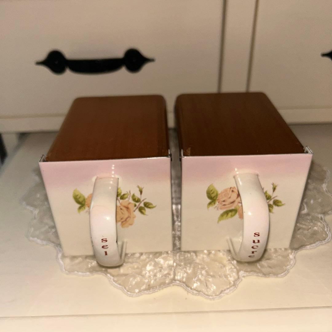 イマン　取っ手付きキャニスター2個セット