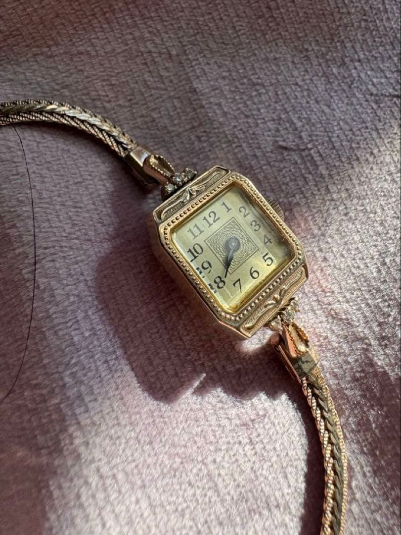 【美品貴重】アガット agete スクエアフェイス ジュエリーウォッチ