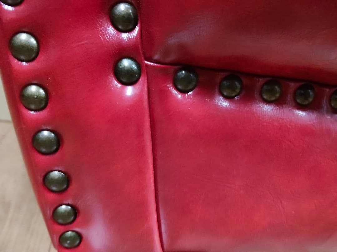 【美品】VINCENT ヴィンセント カウチソファ チェスターフィールド 赤