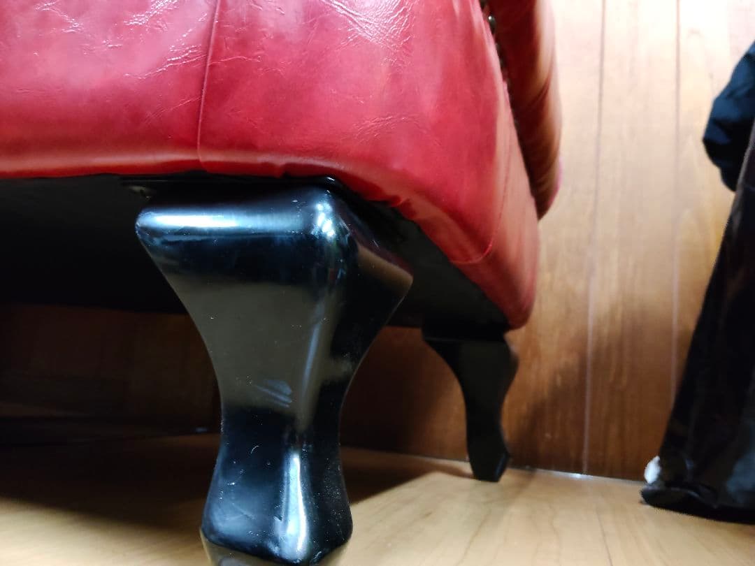 【美品】VINCENT ヴィンセント カウチソファ チェスターフィールド 赤