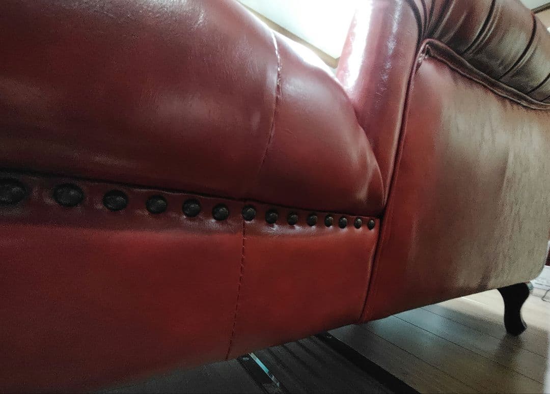 【美品】VINCENT ヴィンセント カウチソファ チェスターフィールド 赤