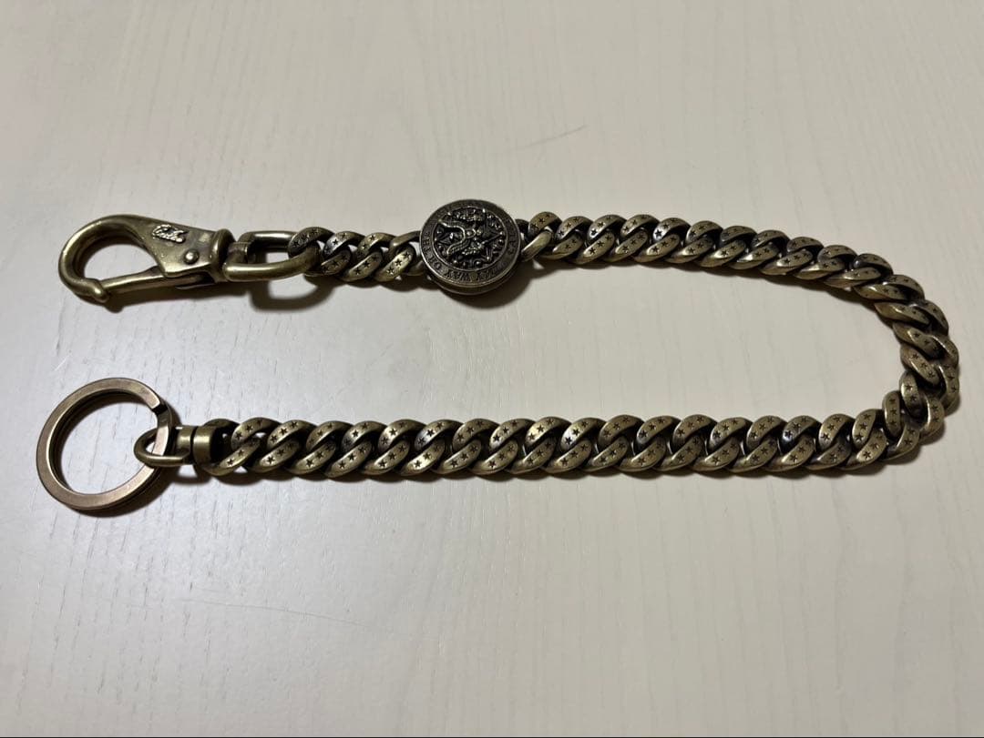 クスオ　CALEE ウォレットチェーン　43cm 真鍮➕ウォレット
