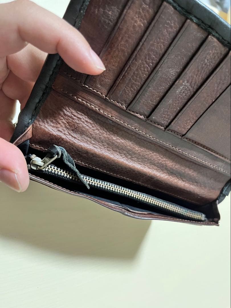 クスオ　CALEE ウォレットチェーン　43cm 真鍮➕ウォレット