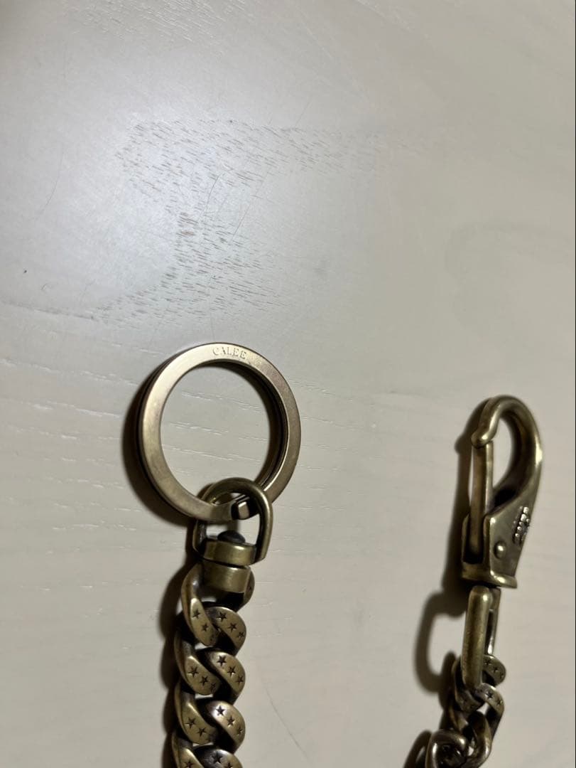 クスオ　CALEE ウォレットチェーン　43cm 真鍮➕ウォレット