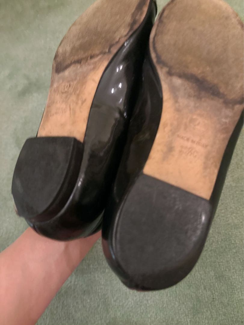 ♡本物♡シャネル♡CHANEL♡ブラックチェーンCCフラットシューズ36ハーフ