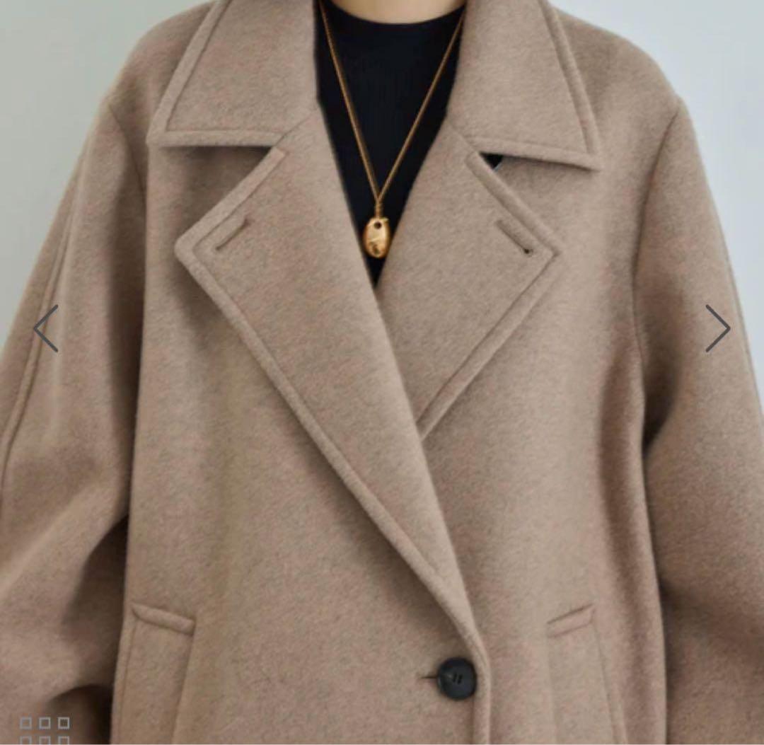 極美品✨アダムエロペ 24AW ウールボンディングロングコート