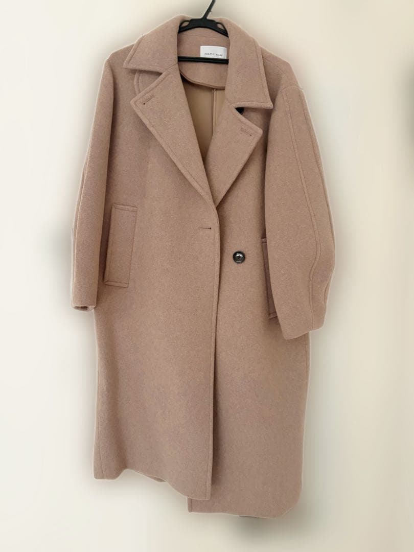 極美品✨アダムエロペ 24AW ウールボンディングロングコート