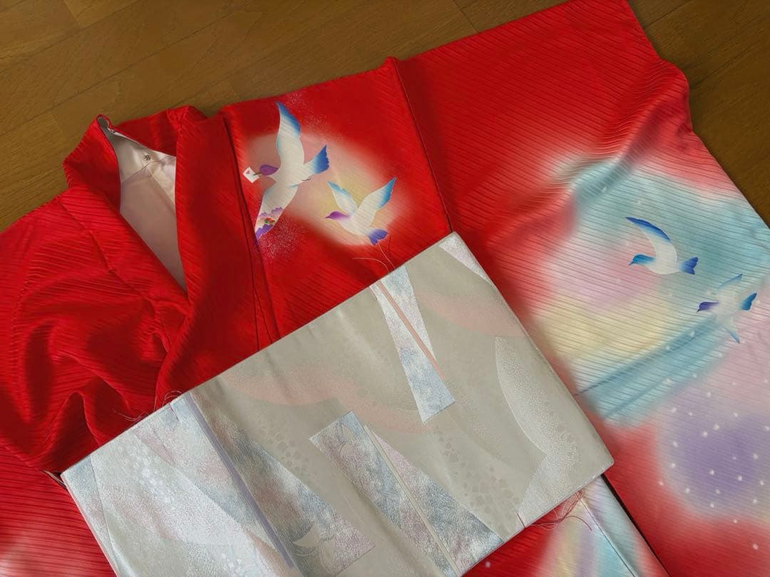 永田萌　振袖　袋帯　セット　正絹