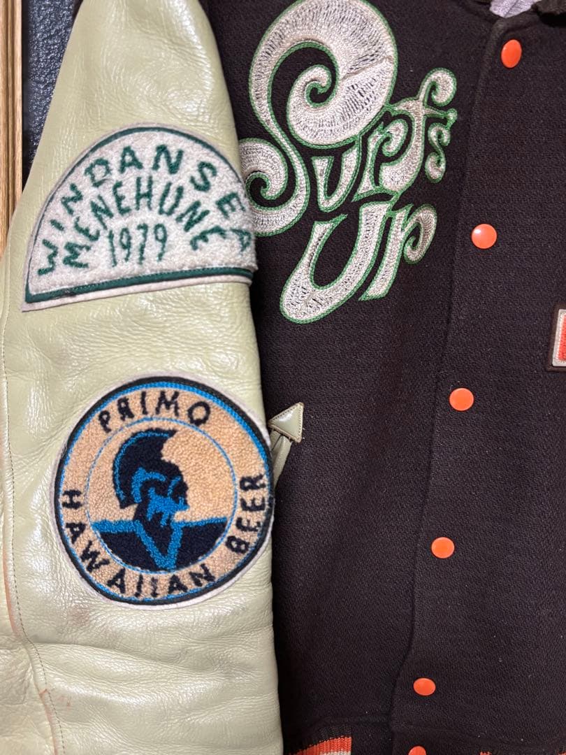 ホワイツビル サーフ パイプライン スタジャン フルデコ 袖革 レア 40