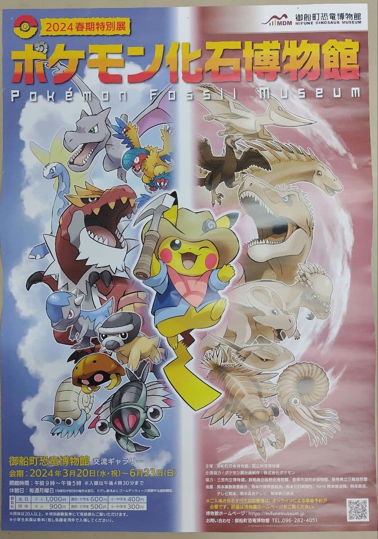 ポケモン化石博物館 特大 大型 ポスター