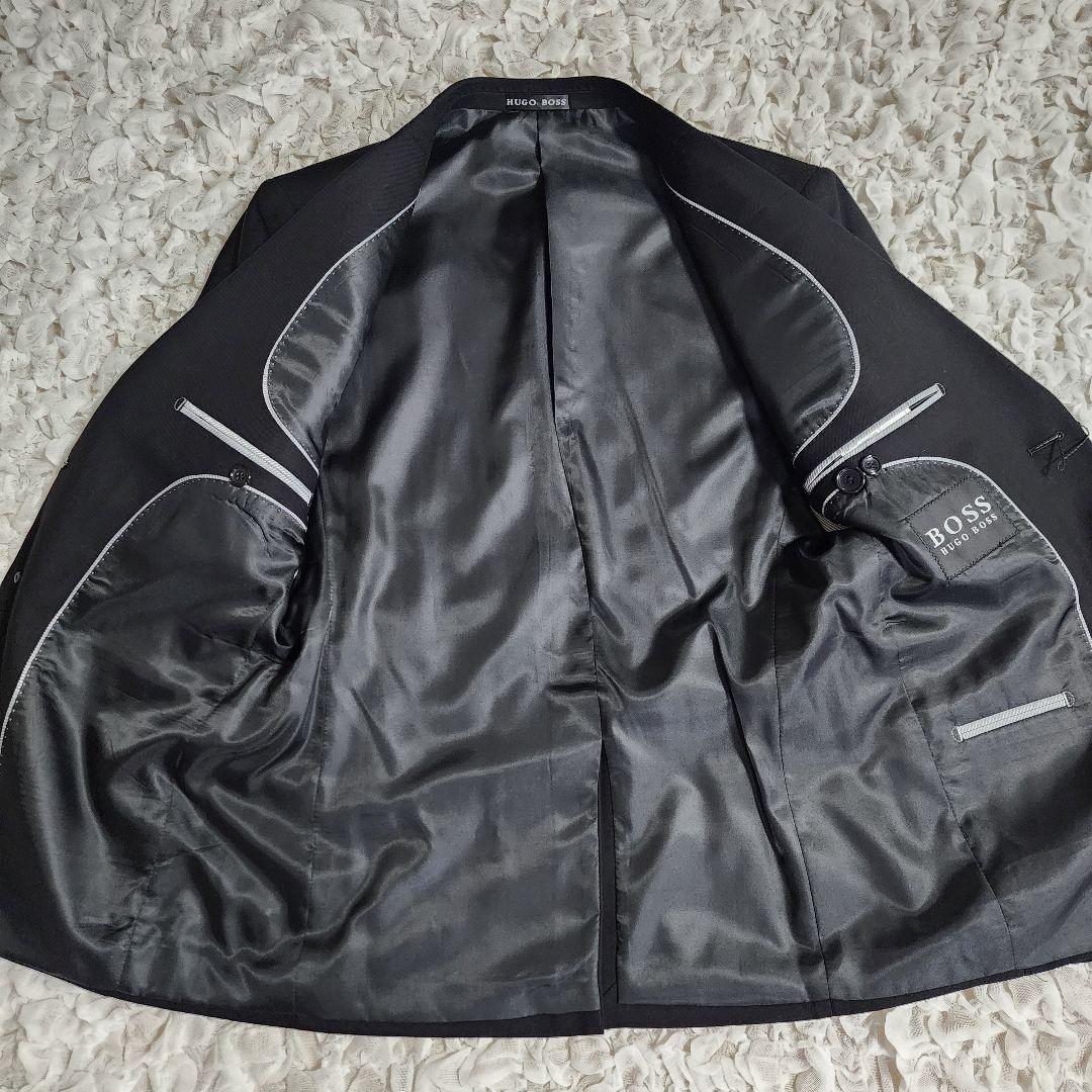 新品 ヒューゴボス イタリア製 ウール100% セットアップ スーツ M