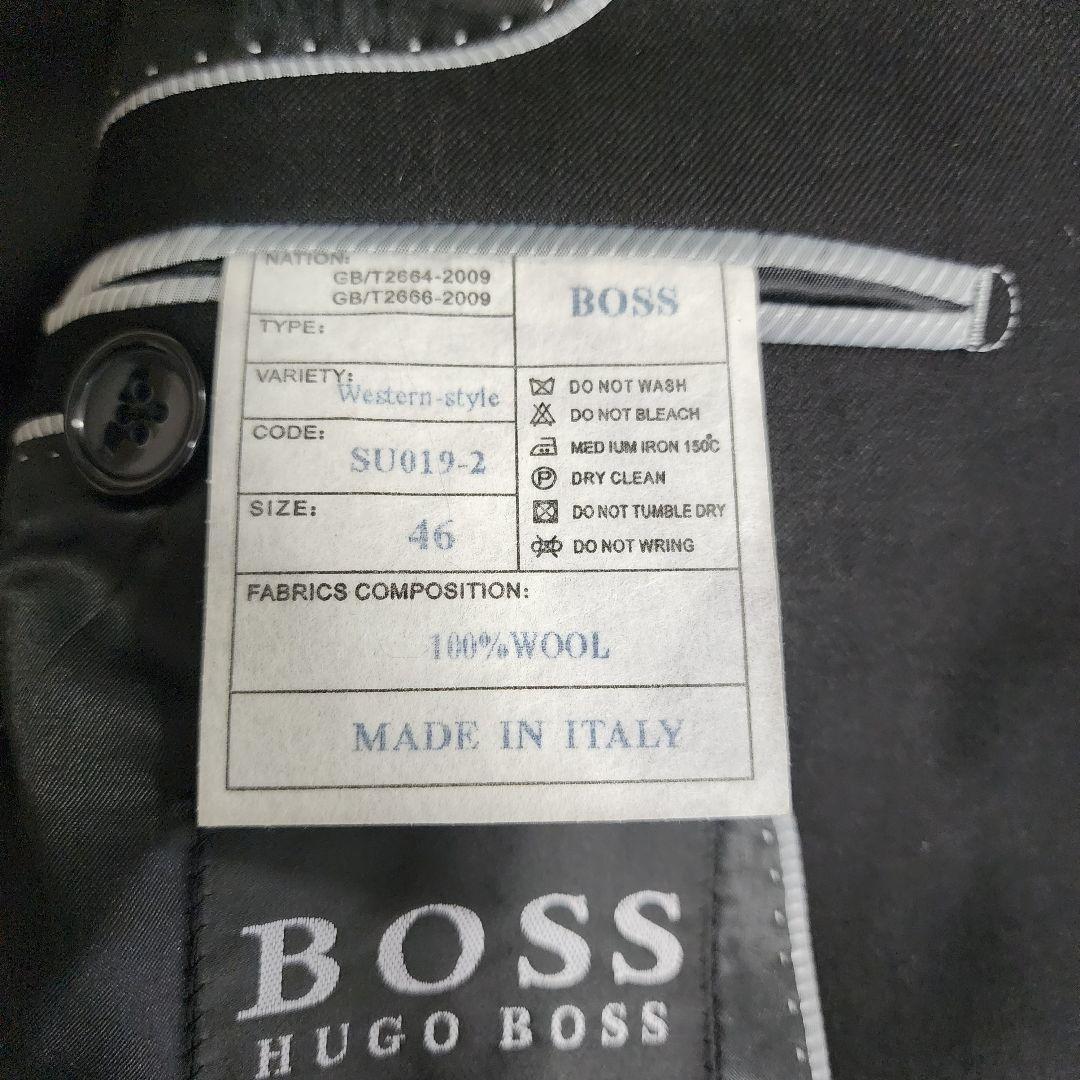 新品 ヒューゴボス イタリア製 ウール100% セットアップ スーツ M