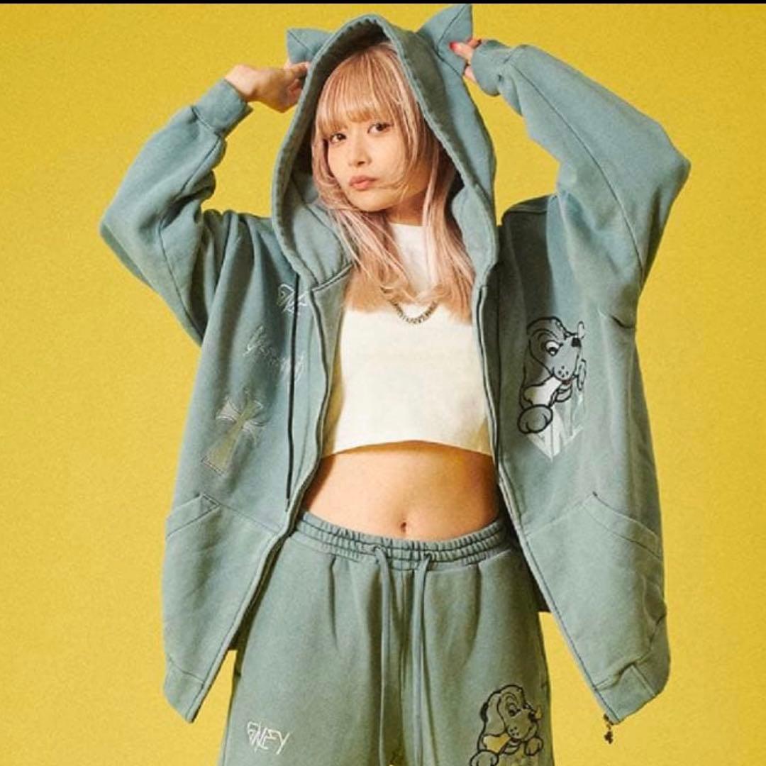 あっこ 　　GALFY 染め染めデスメタルにゃんにゃんパーカー ガルフィー