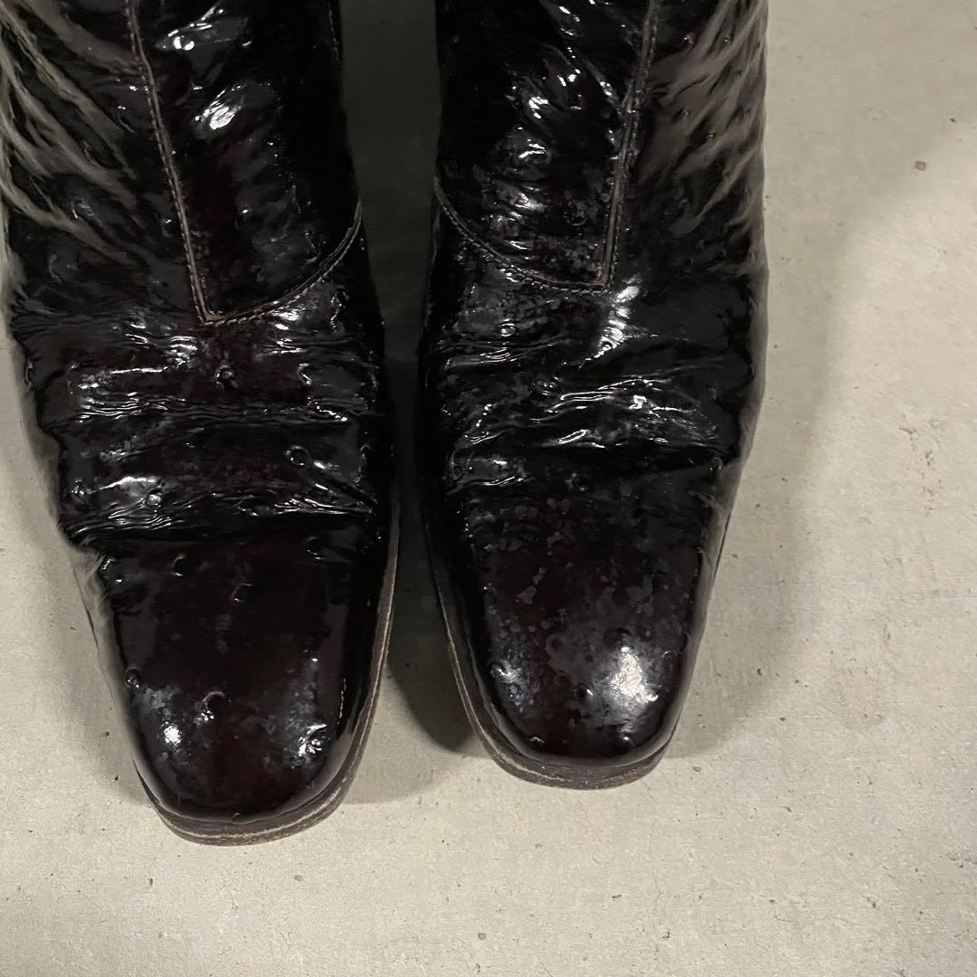 わかりゃうさん専用 サンローランリヴゴーシュ オーストリッチ ジョニーブーツ