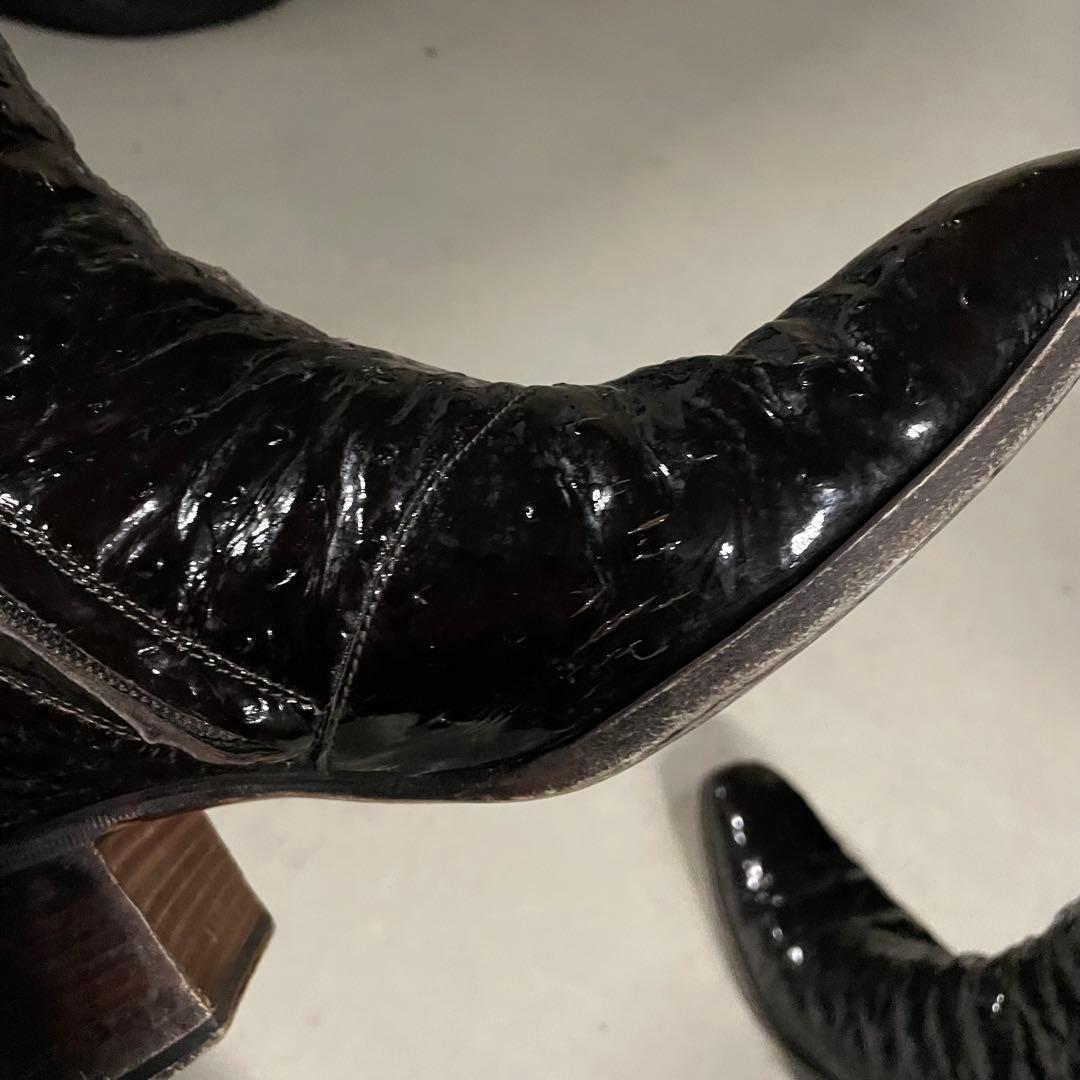 わかりゃうさん専用 サンローランリヴゴーシュ オーストリッチ ジョニーブーツ