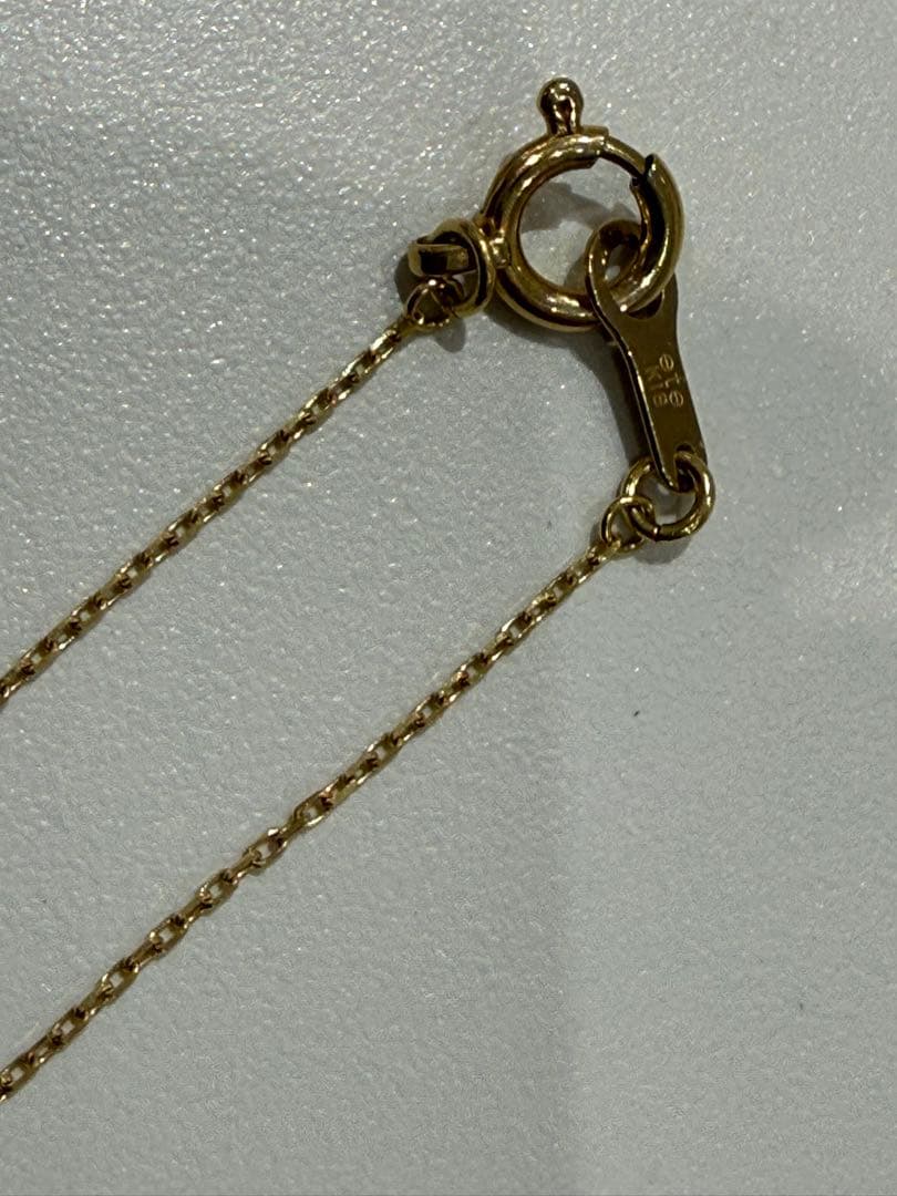 ete 18k 一粒ダイヤネックレス