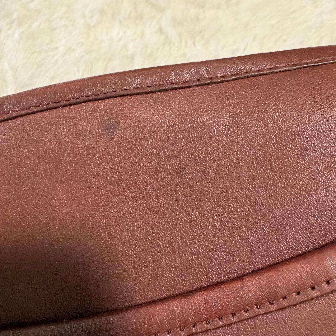 オールドCOACH グラブタンレザー ショルダーバッグ USA製 バーガンディー