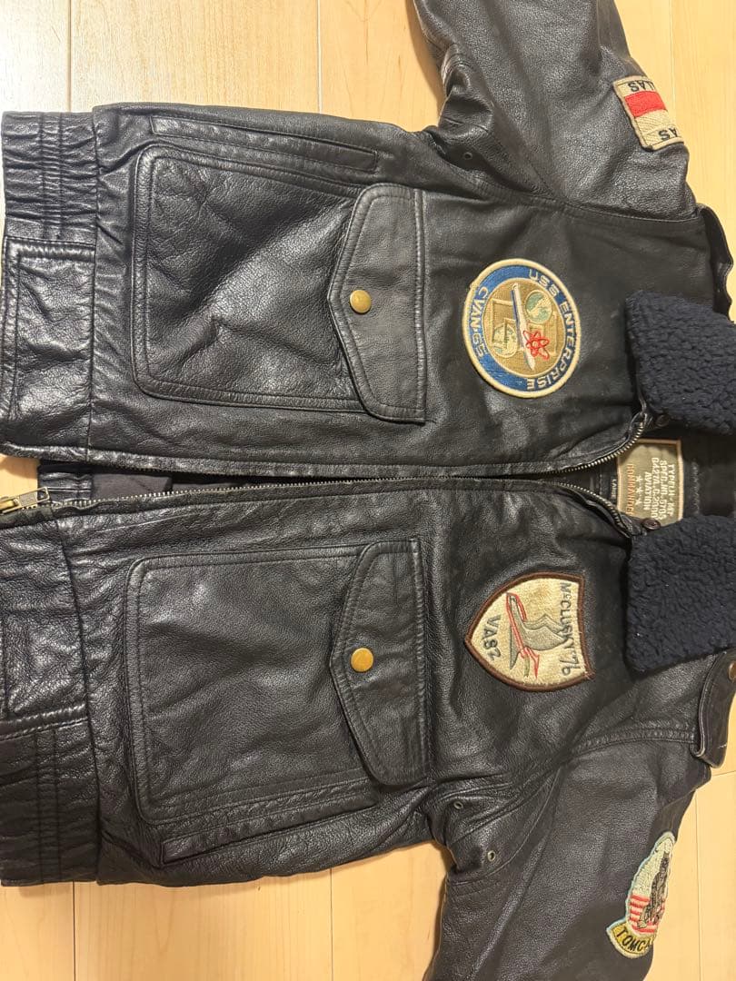 G-1フライトジャケット vintage top gun レザ －A-2L