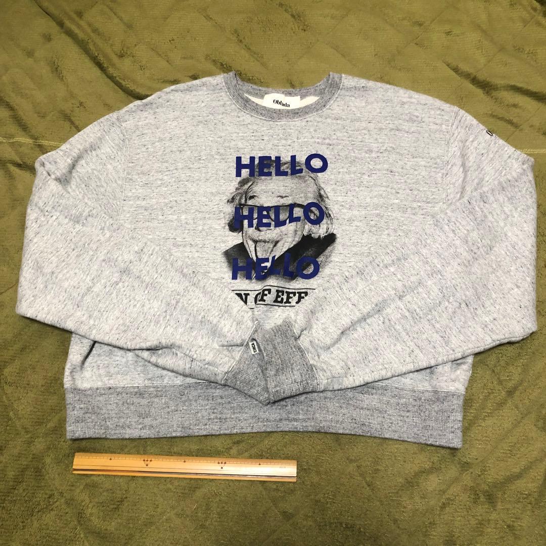 Oblada アインシュタイン プリント スウェット