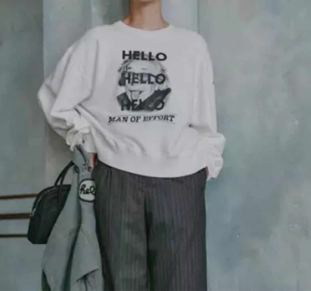 Oblada アインシュタイン プリント スウェット