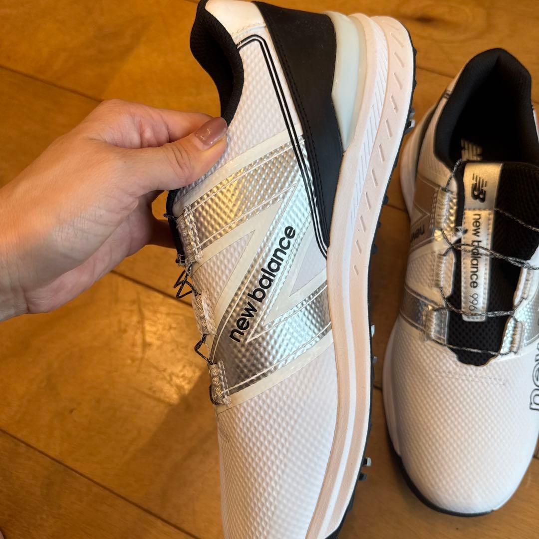【新品未使用】メンズ　New Balance ゴルフシューズ　白　27.5cm